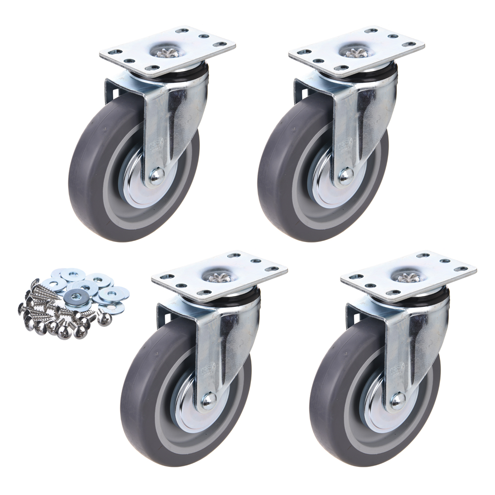 티렉스캐스터 회전 저소음 캐스터 바퀴 125mm P505S-4 4p + 와샤 + 십자볼트 25,300원