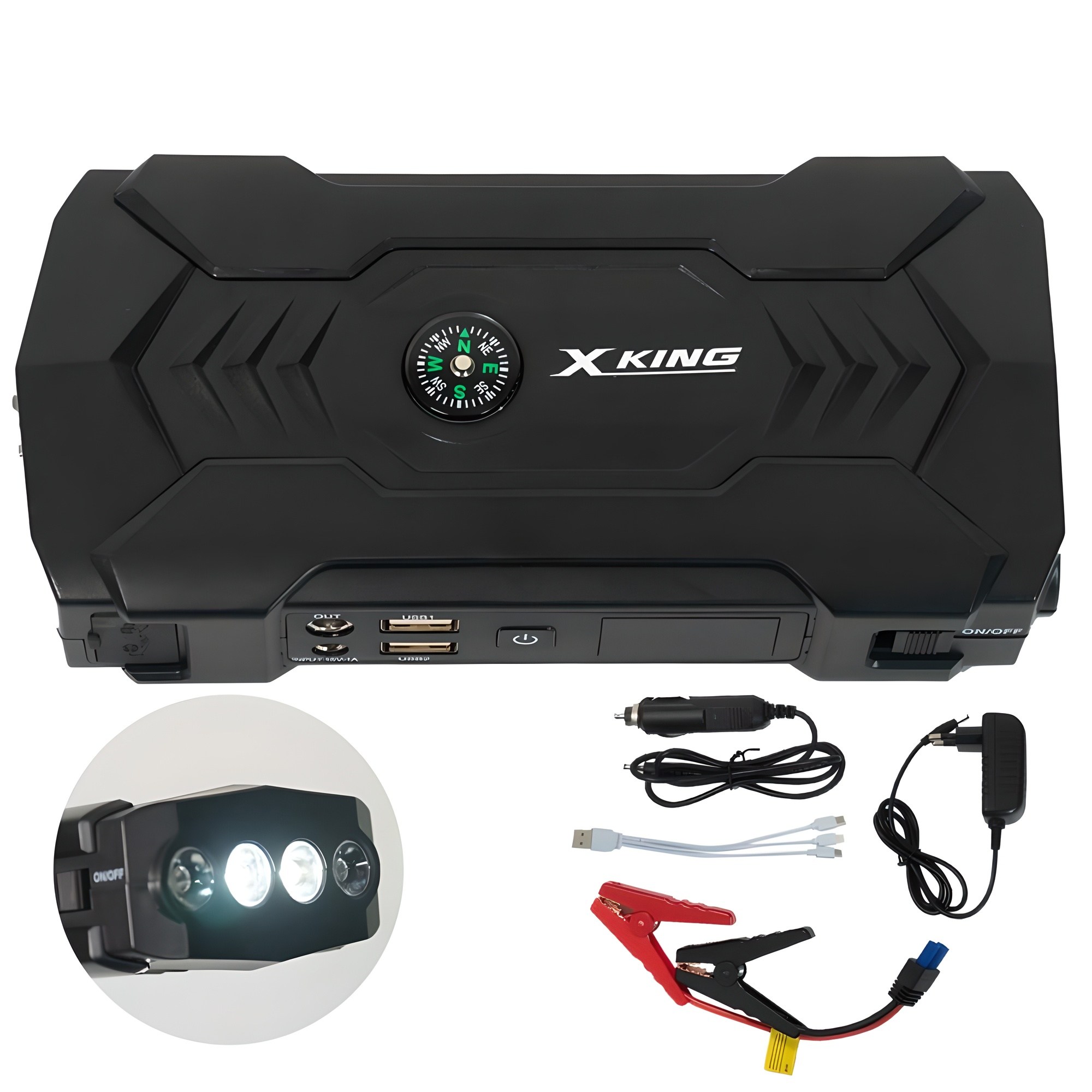 엑스킹 자동차 점프스타터 차량용 오토바이 방전 배터리 충전기 재생기 1초 시동 휴대용 점프 카스타터 79,900원