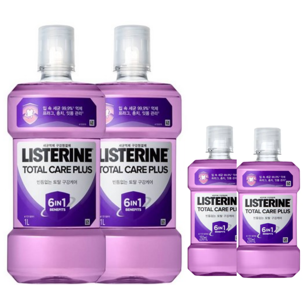 리스테린 토탈케어 플러스 구강청결제 대용량 1리터 2개 +여행용 250ml 2개, 1세트 29,850원