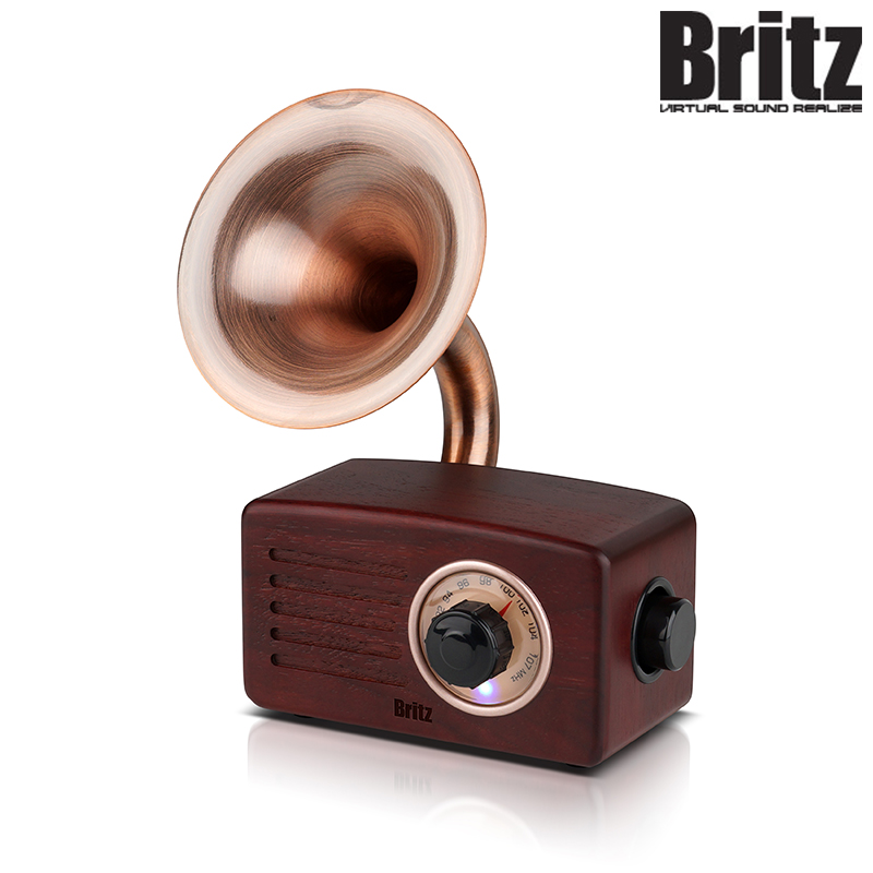 브리츠 Phono 2 호도목 엔티크 FM라디오 블루투스 스피커 99,000원