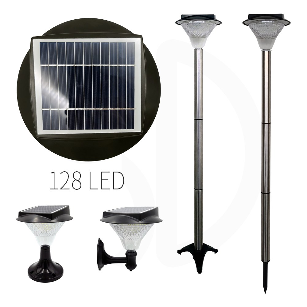 솔까든 태양광 정원등 128 LED 말뚝형 태양열 야외조명 태양광가로등, 벽등 38,500원