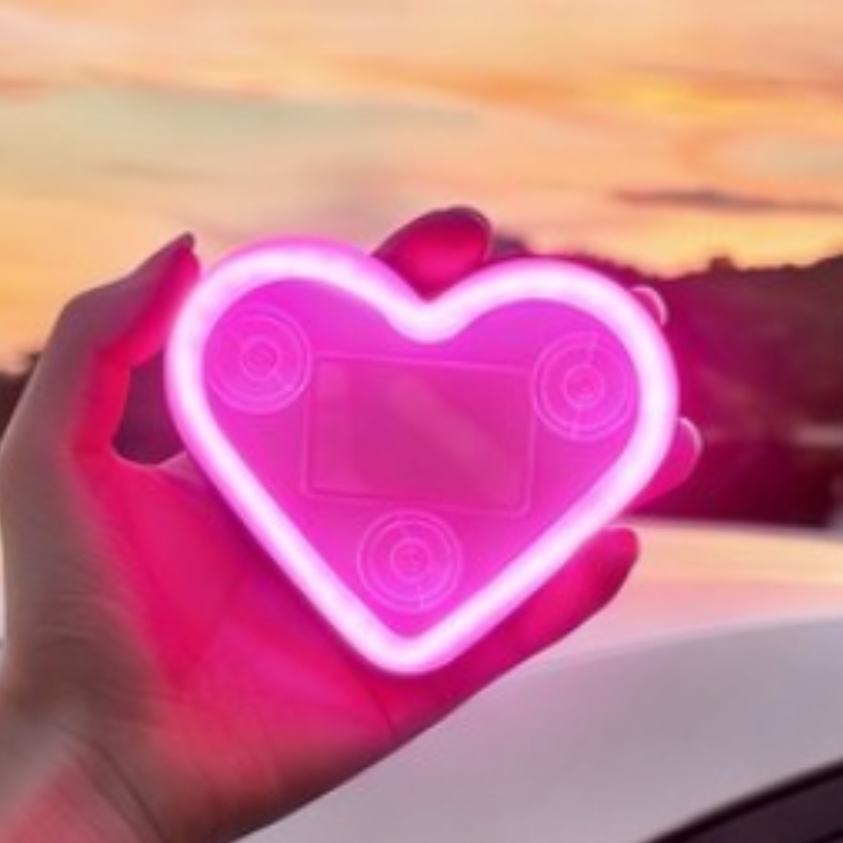 SA 자동차 LED 네온 조명 하트 모양 인테리어 장식, PINK, 현재가 8,500원