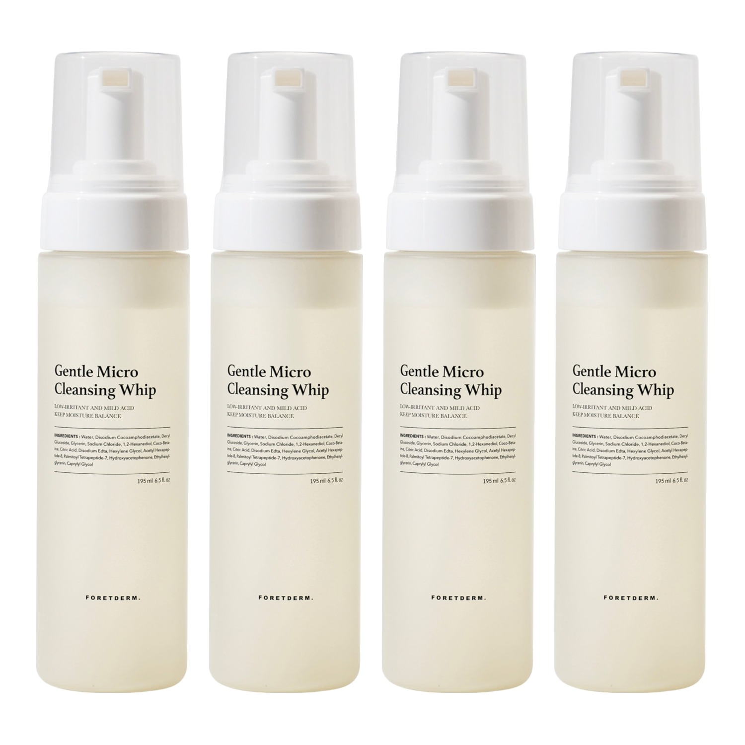 포레덤 젠틀 마이크로 클렌징 휩, 195ml, 4개 91,200원