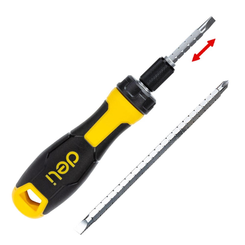 델리 십자 일자 라쳇 드라이버 반자동 깔깔이, 1개 11,790원