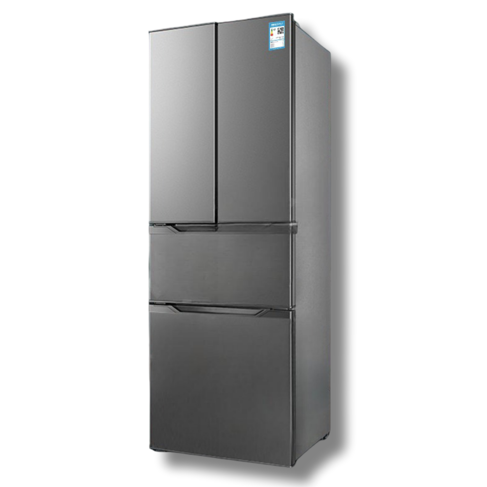 델로프 4도어 냉장고 스탠드형 가정용 원룸 냉동고 야채 과일 쌀 다용도, 301L, 스틸그레이 689,000원