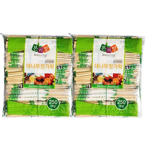 본리빙 고급 대나무 젓가락 개별 비닐포장 109,800원
