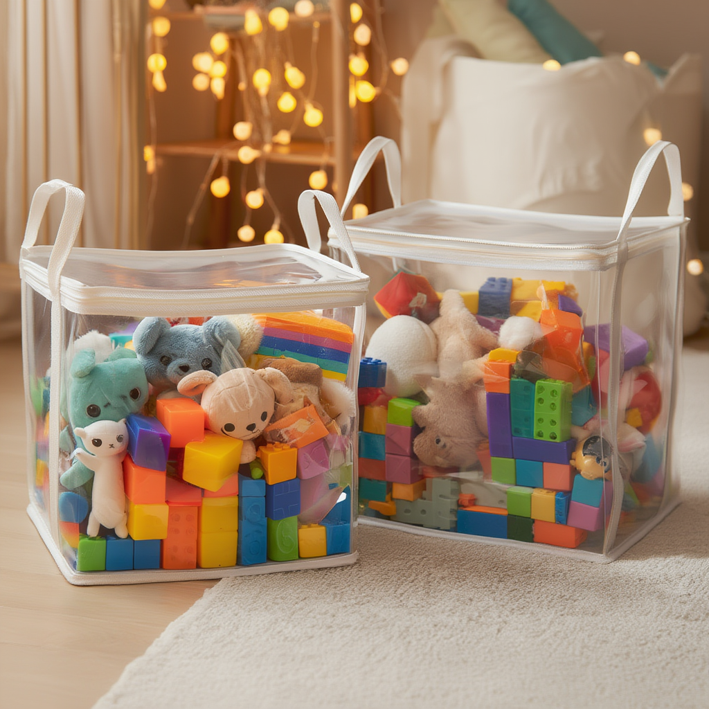 밀로뉴 한 눈에 보이는 투명 장난감 정리함, 2개, 화이트 11,900원