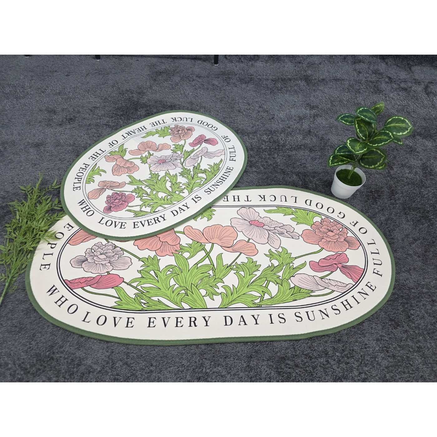 잎사귀 패턴 발 주방 매트 세트 50x70, 50x110, 양귀비 49,000원