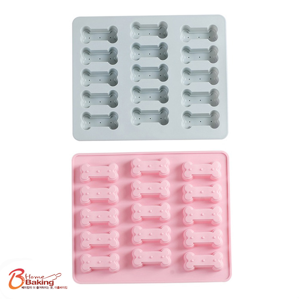 이홈베이킹 차칸쿡 실리콘몰드 뼈다귀15구 대사이즈 2종 세트 14,990원