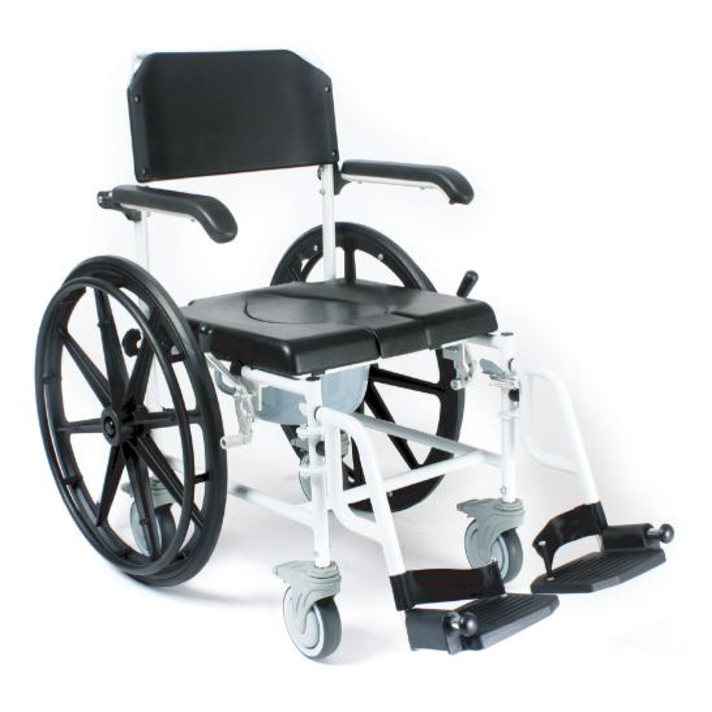 대세엠케어 PARTNER P500 변기로 사용가능한 샤워용 알루미늄 수동식 휠체어, 1개 700,000원