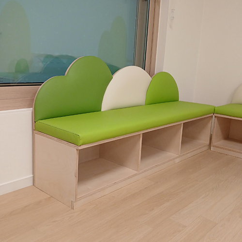 i86 스툴벤치 유치원 어린이집 놀이방 키즈카페 수납스툴 수납벤치 방염 스툴 장의자 목재의자 1500mm 498,600원