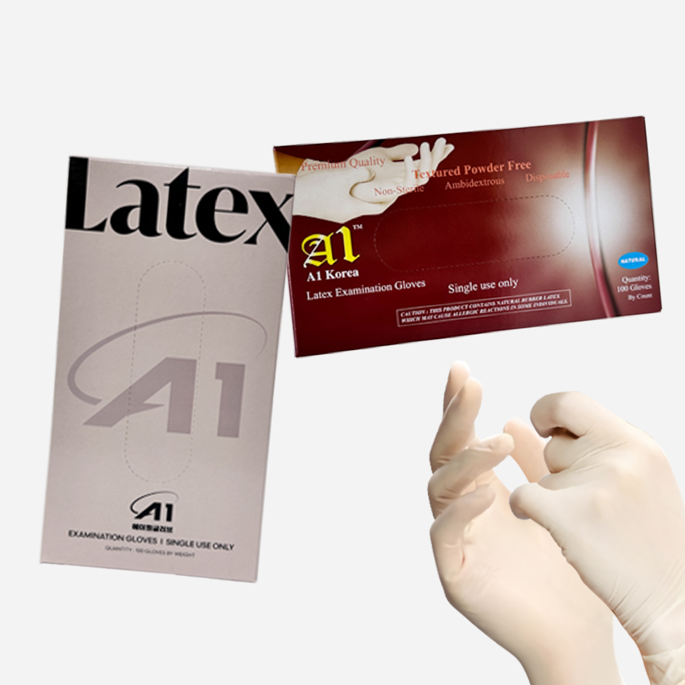 월드크린 라텍스 장갑 에이원 M 주방 음식 위생 작업 청소 일회용, 100개, 중(M) 10,900원