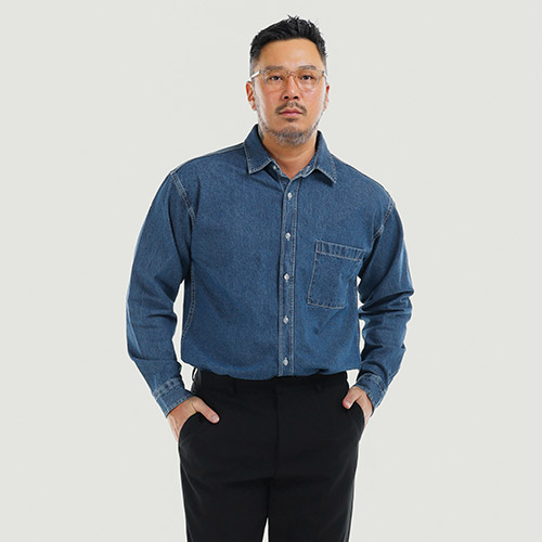 파이브엑스라지 남성용 빅사이즈 스티치 데님 셔츠 58,090원