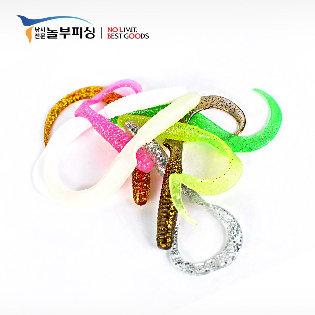 놀부피싱 다이노 그럽웜 2인치 3인치 4인치 소프트베이트 루어 쏘가리, 그린펄, 4인치 1,800원