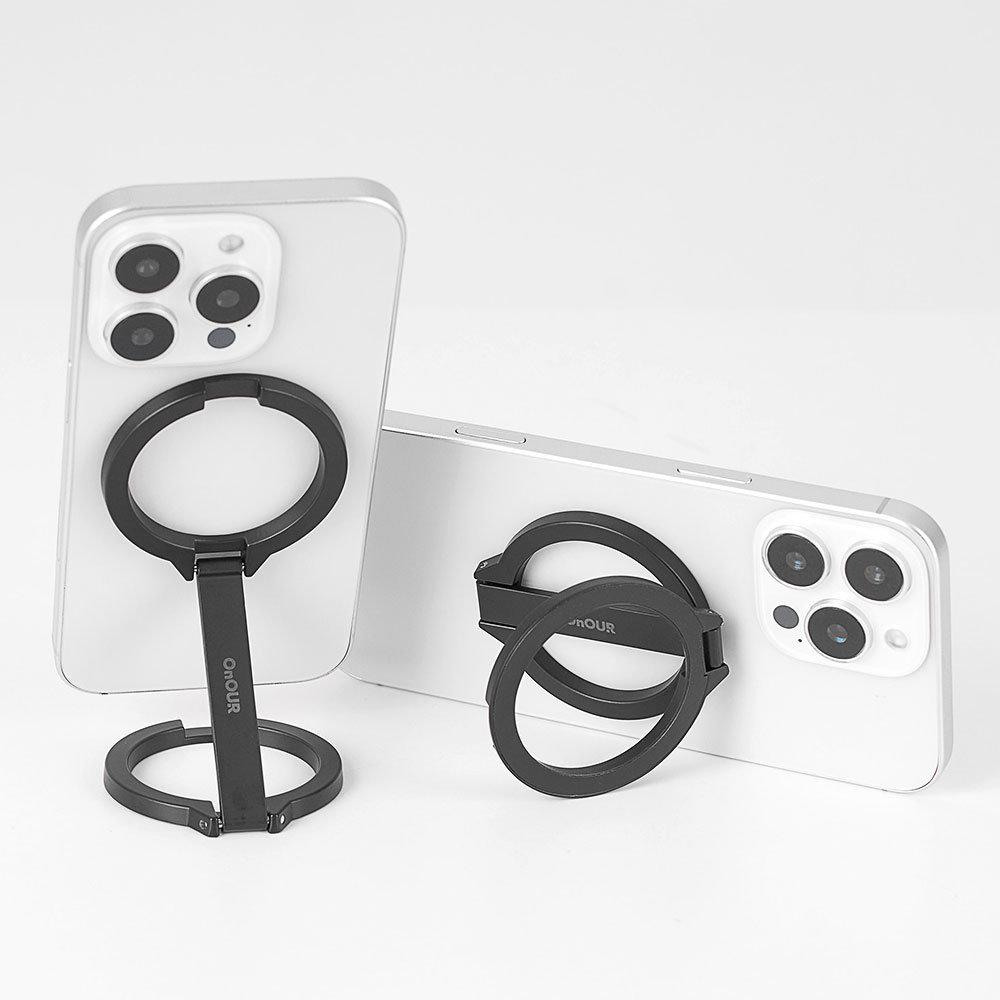 온아워 휴대폰 거치대 맥세이프 그립톡 핸드폰 거치대, 1개, 블랙 11,900원