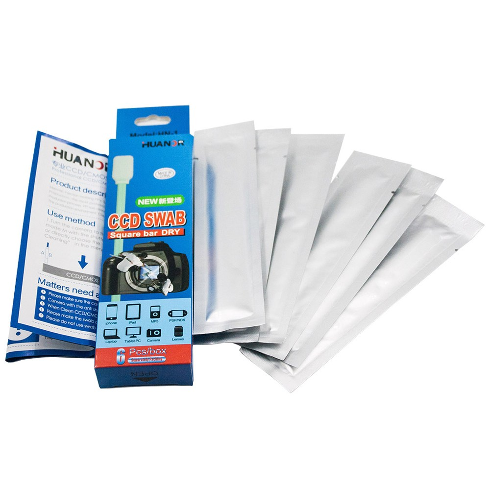 Zoom-AI 카메라 센서 클리너 CCD,CMOS 청소 도구 1팩 6개 입, 1개, CCD SWAB 15,500원