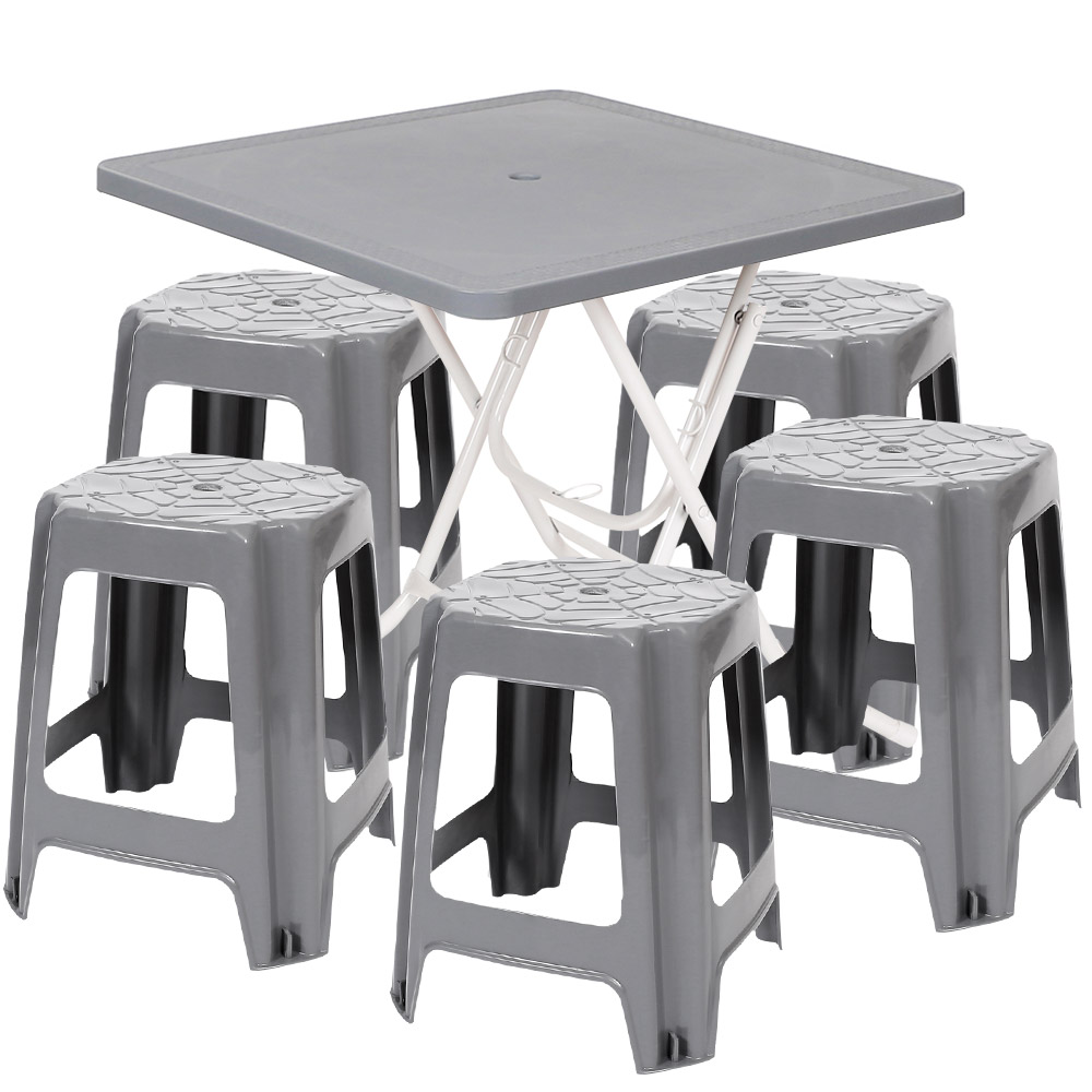 지오리빙 포장마차 사각 테이블 1개 사각의자 5개 세트 47,000원