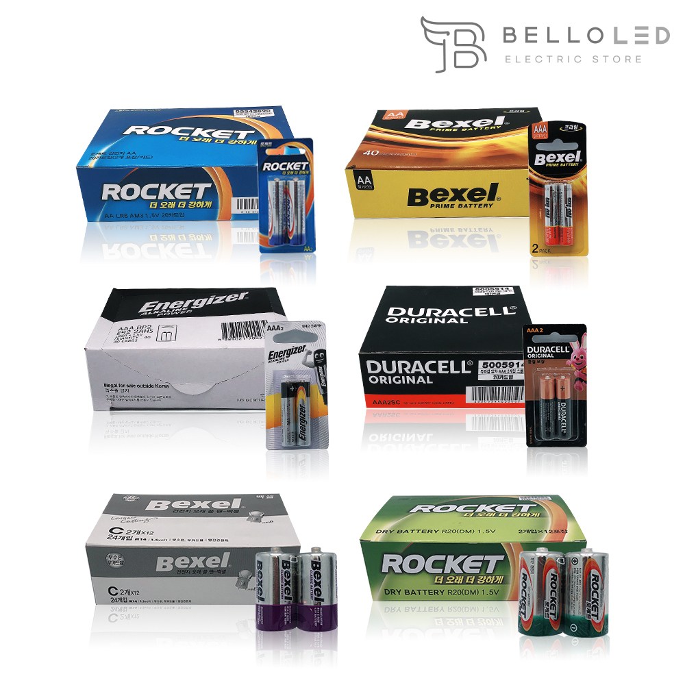 로케트 벡셀 에너자이저 듀라셀 AA AAA 건전지 C형 D형 알카라인 망간 20알 24알 40알 9V CR LR 29,810원