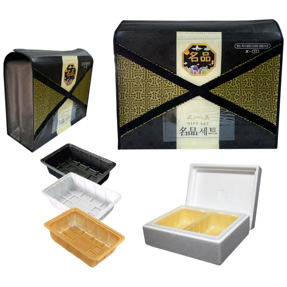 정육 포장 명절 고급선물세트 스티로폼 풀세트 10세트 2칸입 (2kg) 64,900원