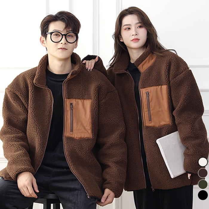 턴키 빅사이즈(90-140까지) 남여공용  오버핏 양털 뽀글이 후리스 플리스 하이넥 집업 점퍼 자켓 42,800원