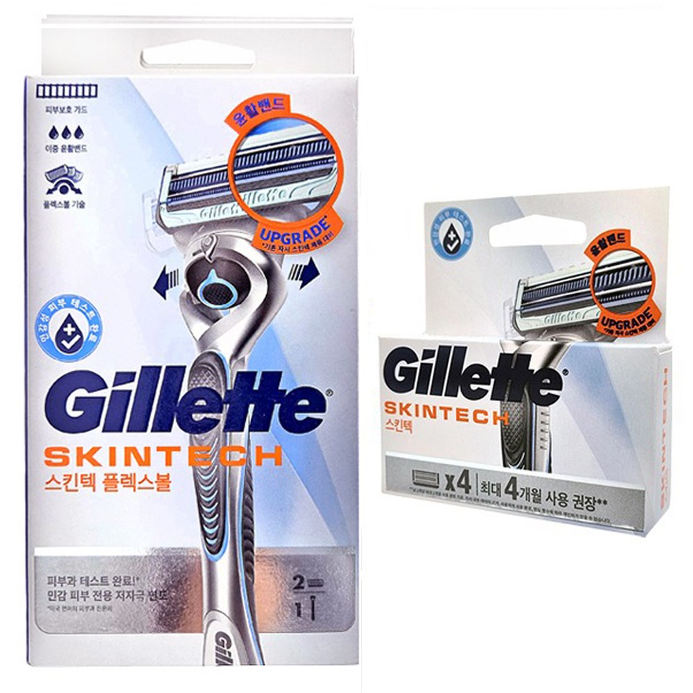 질레트 스킨텍 플렉스볼 매뉴얼 면도기2UP + 면도날4입 (면도기+면도날6개) 41,700원