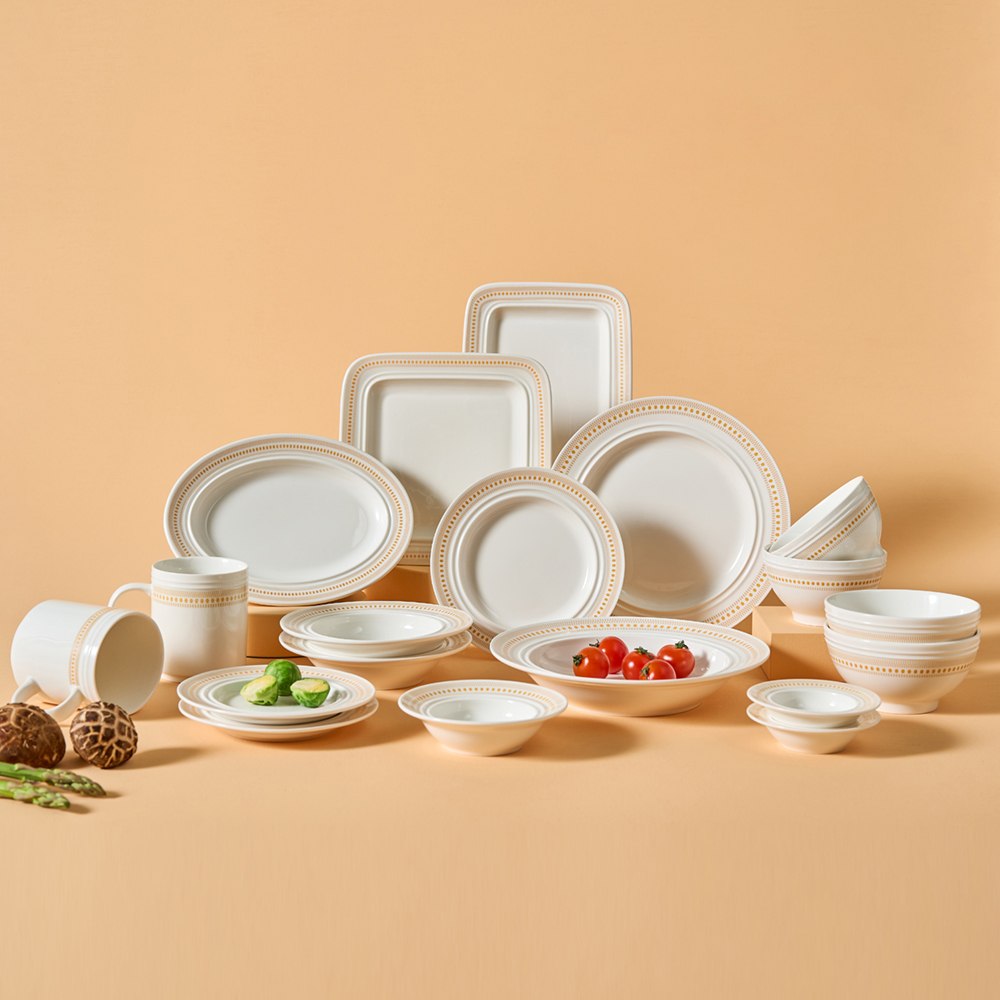 코렐코디네이츠 로즈몬트 홈세트 19p, 아이보리 + 오렌지, 1세트, 식기 19p 209,780원