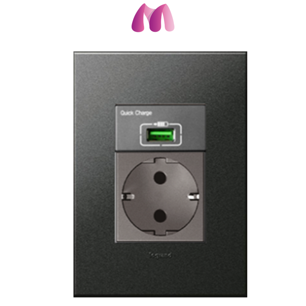 머슬전기 르그랑 아테오 국내용  USB-A 퀵1구 콘센트 그라파이트 118,000원