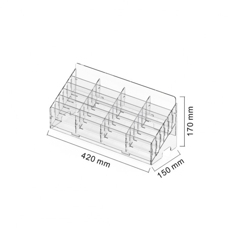 스마트 아크릴 카드키 보관함 쿠폰 반납함 분류함 주민등록증 수거함12칸 2x6 21x너비 15x높이 22,800원