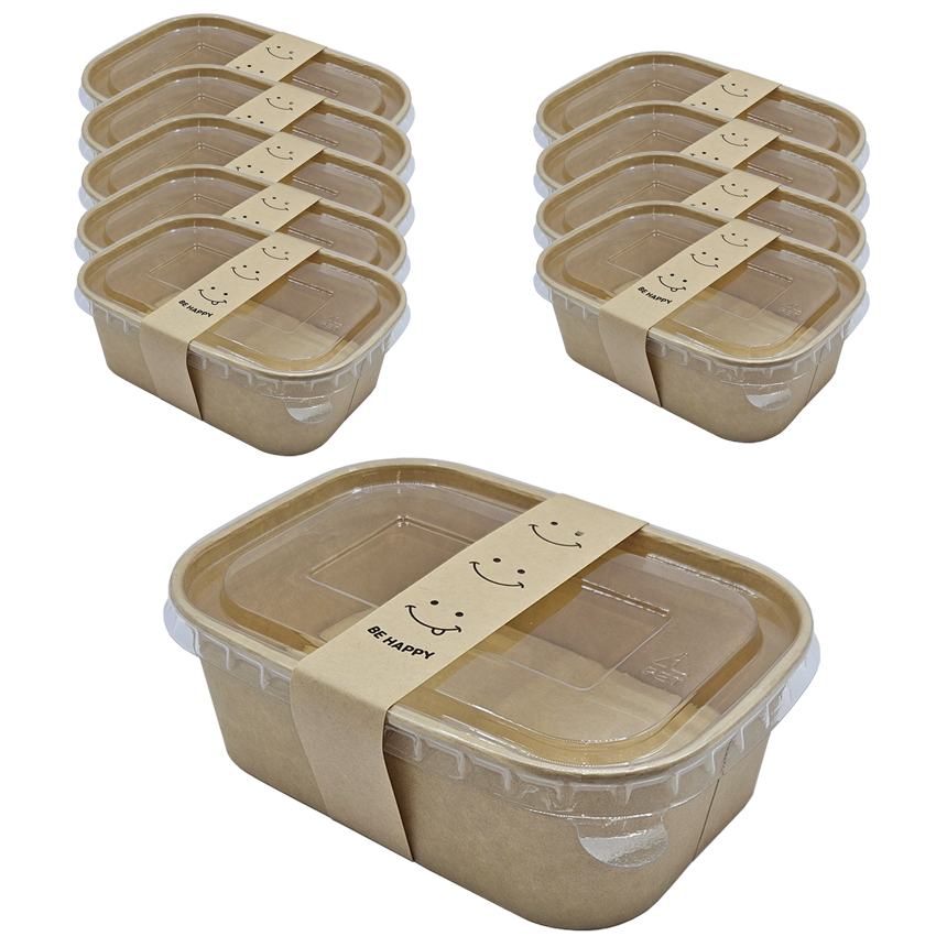 NEW 리어스팩 크라프트 사각 도시락 종이 용기+띠지 8,670원