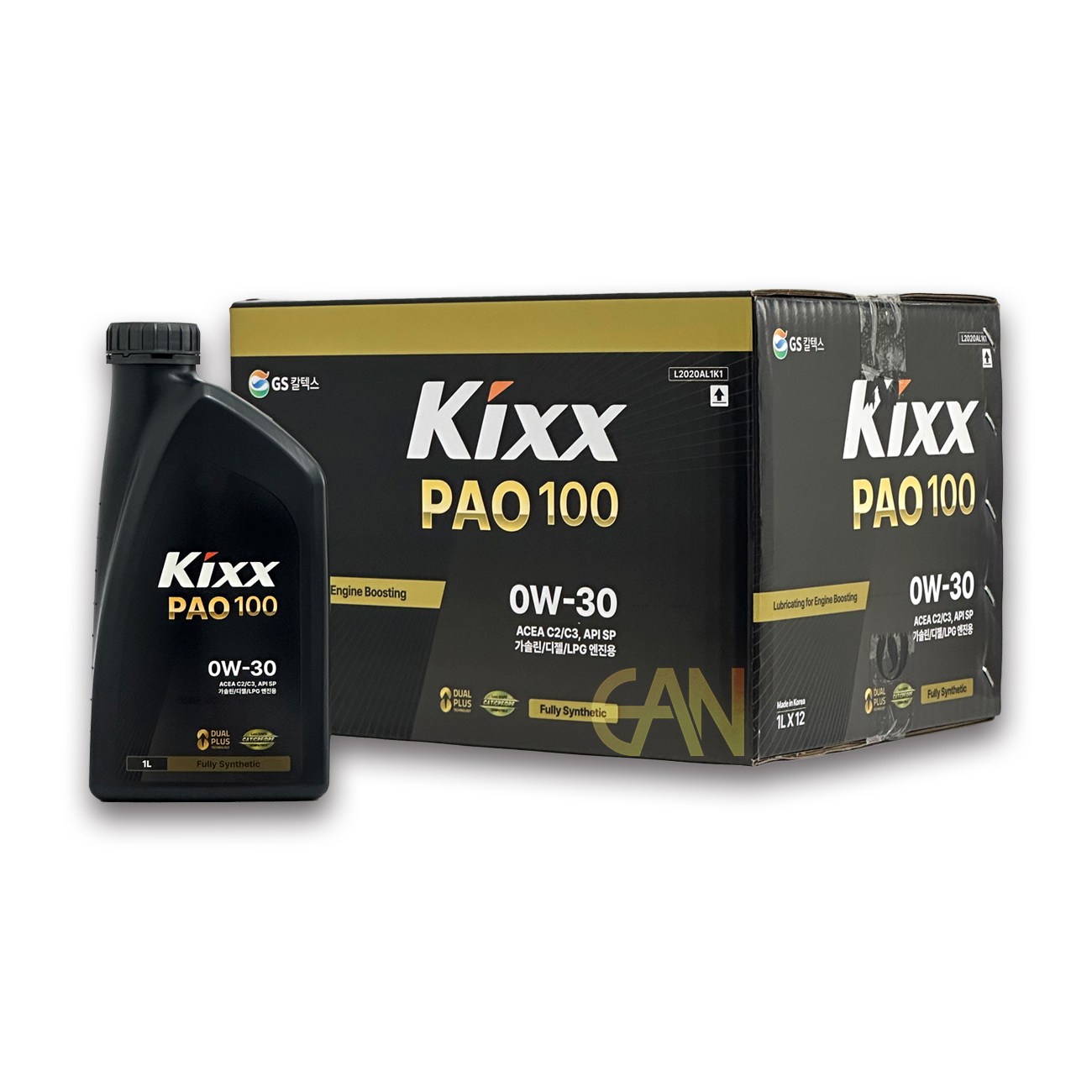 킥스파오 Kixx PAO 100 0W30 (구 PAO1 0W30) 가솔린 디젤 LPG 겸용 엔진 오일, 0w30, 8개, 1L 180,000원