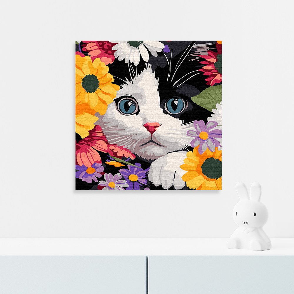 플레이어바웃 DIY 꽃과 고양이 명화그리기 세트 유화 20 x 20cm 9,900원