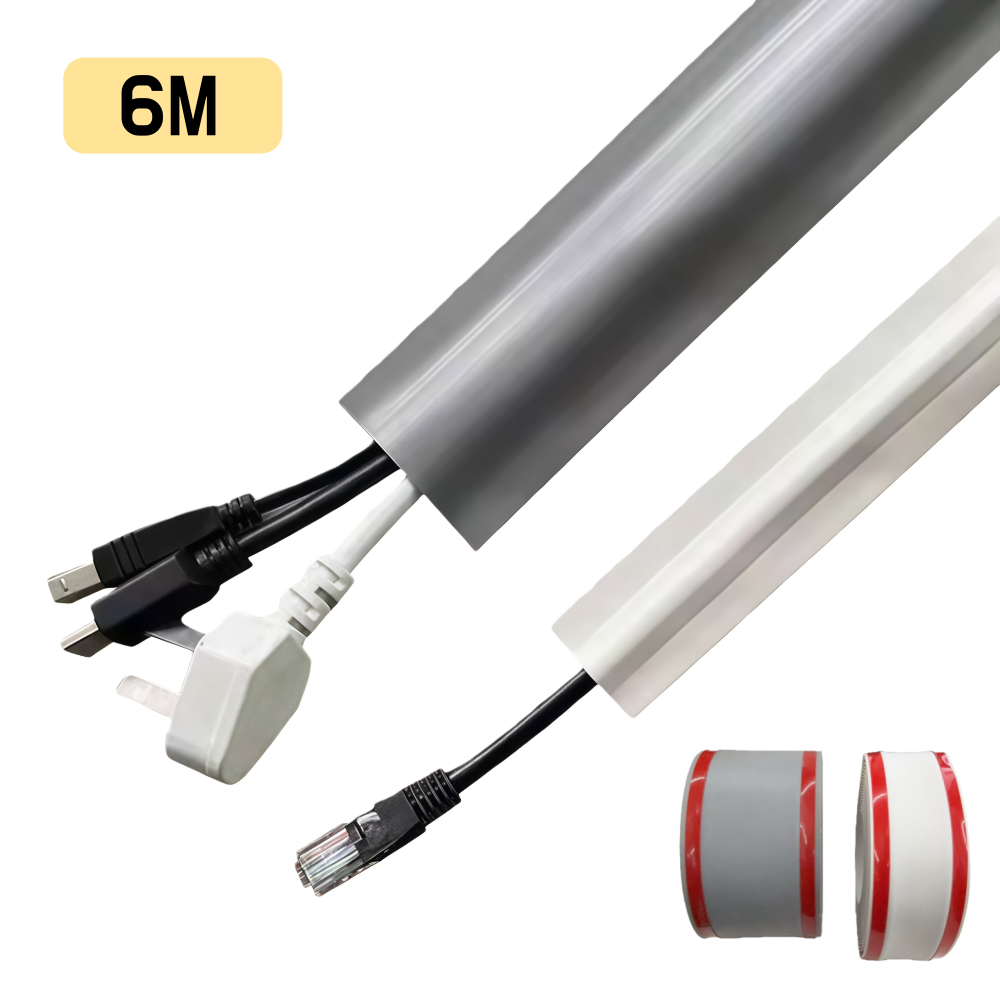 준성유통 전선 케이블 몰딩 선정리 테이프 잘라쓰는 가리개 6m, 화이트-6m, 1개 10,900원