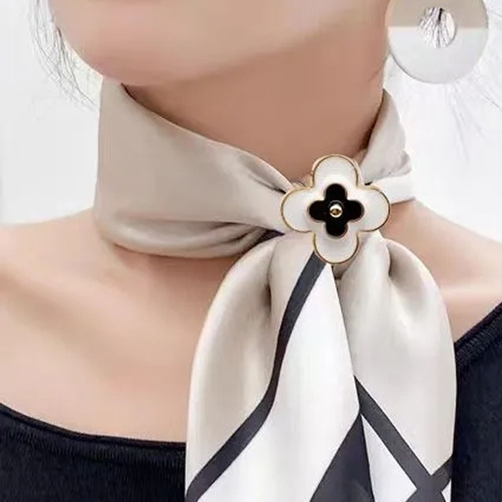 팬시온 에나멜 플라워 스카프링 스카프 고리 홀더 클립 버클 장식 4,900원