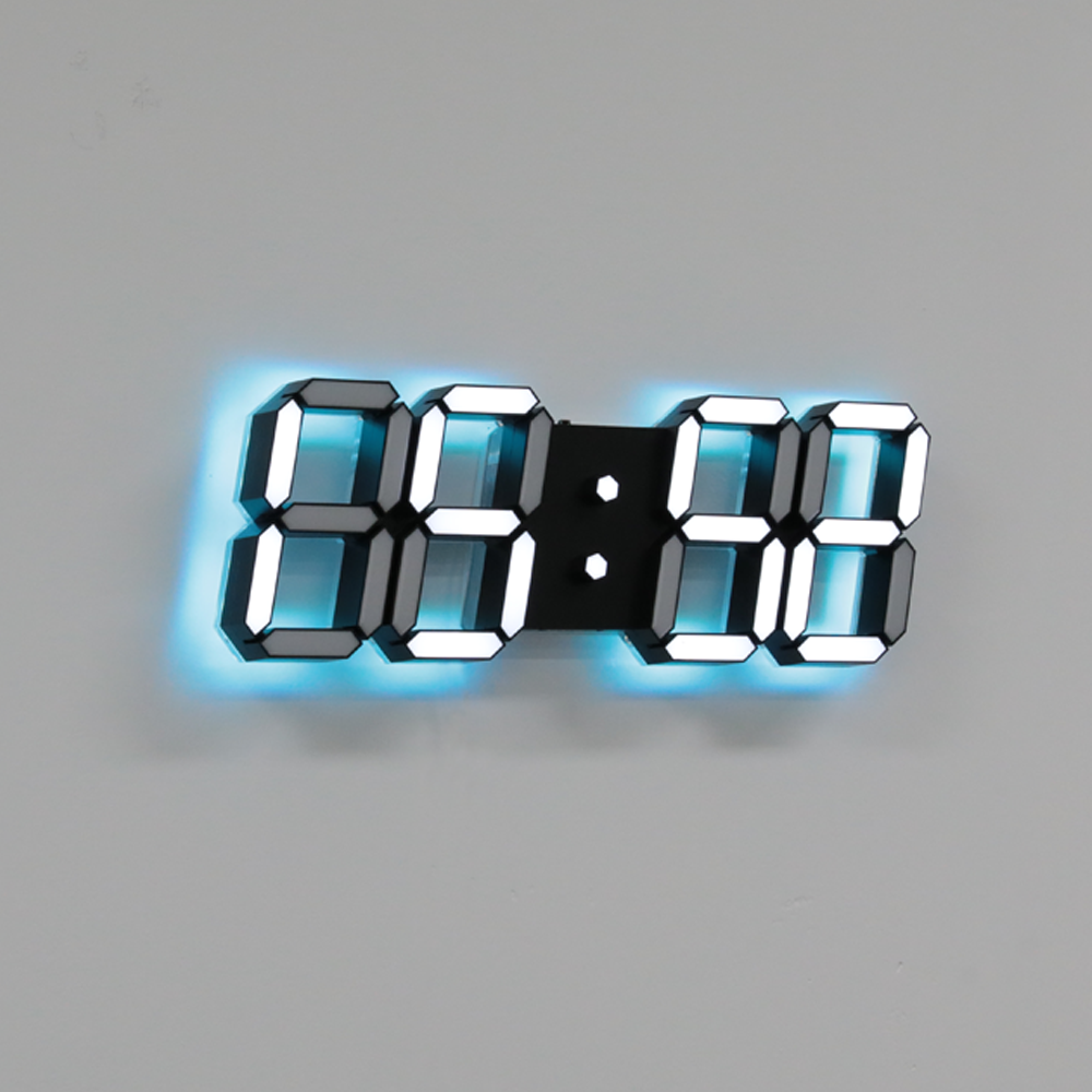 로이레트니 온도 습도 LED 알람 리모컨 인테리어 무타공벽시계, 블랙 백라이트 168,000원