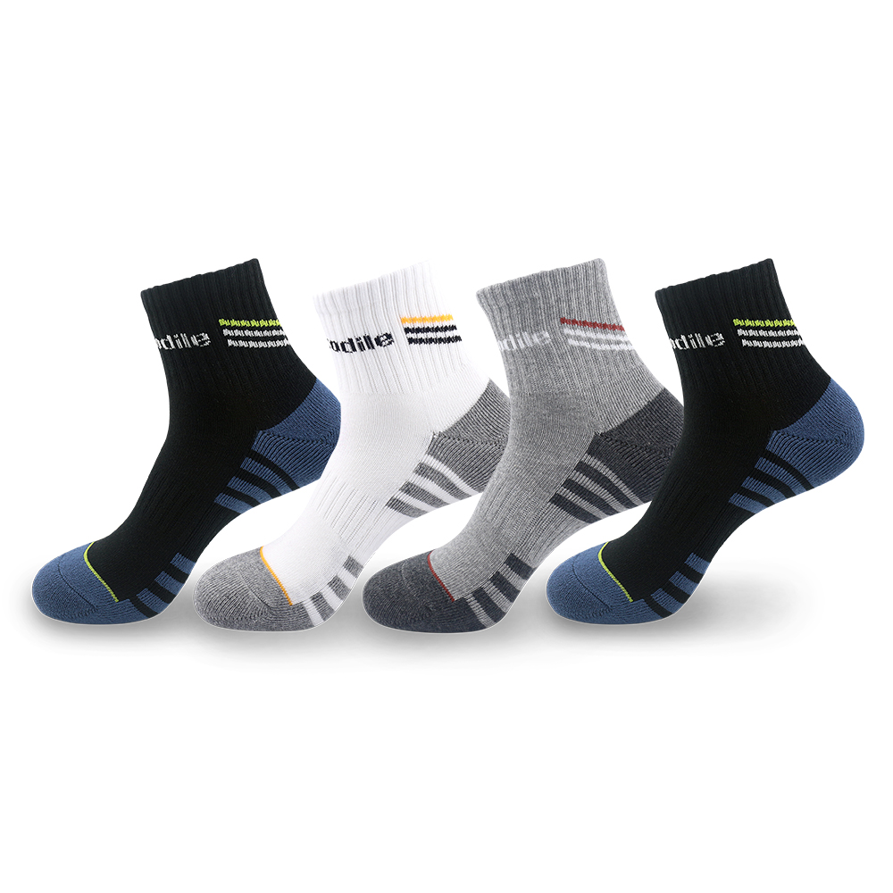 크로커다일 남성용 스포츠 쿠션 라인 중목 양말 4족 10,620원