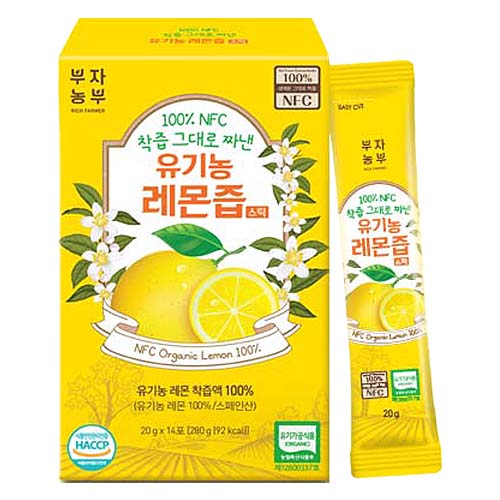 부자농부 100% NFC 착즙 그대로 짜낸 유기농 레몬즙 스틱, 280g, 1개 10,900원