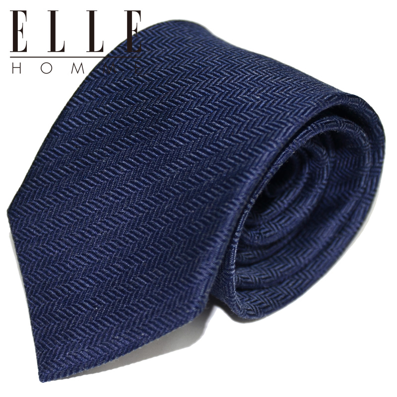 [ELLE HOMME] 엘르옴므 실크넥타이 - 와이드헤링본 네이비 8cm 39,770원
