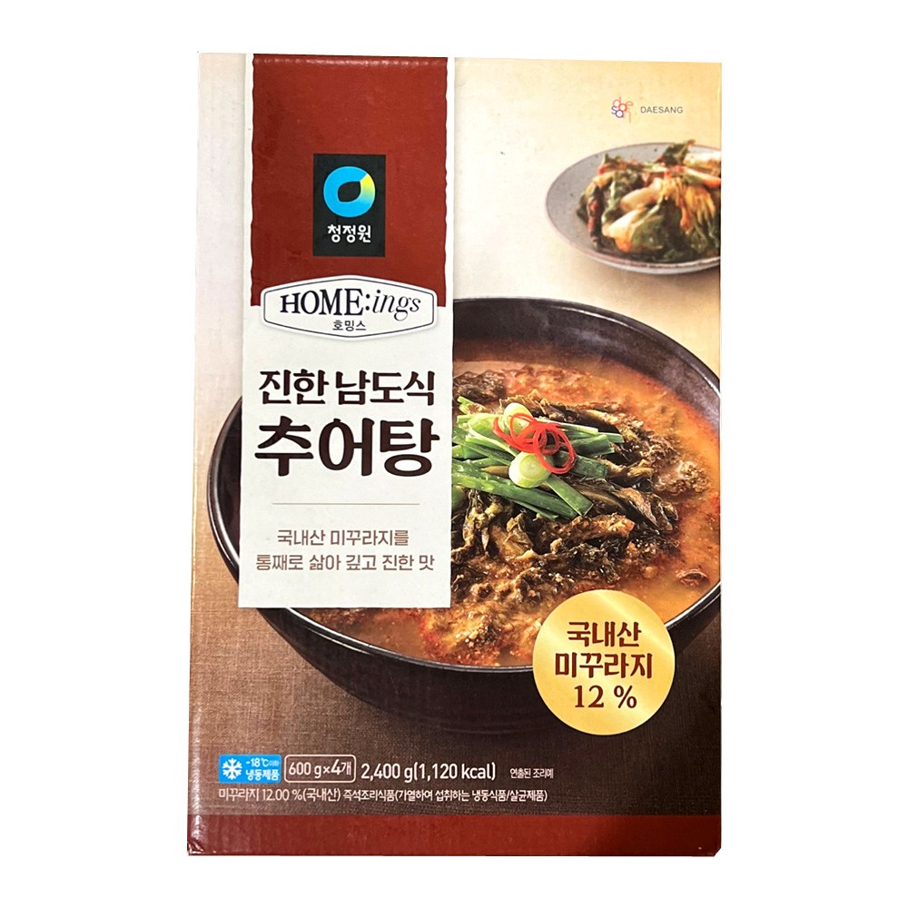 코스트코 청정원 호밍스 진한남도식 추어탕 (600g) /냉동 개별포장 한끼식사 간편조리, 1개, 2.4kg 26,900원