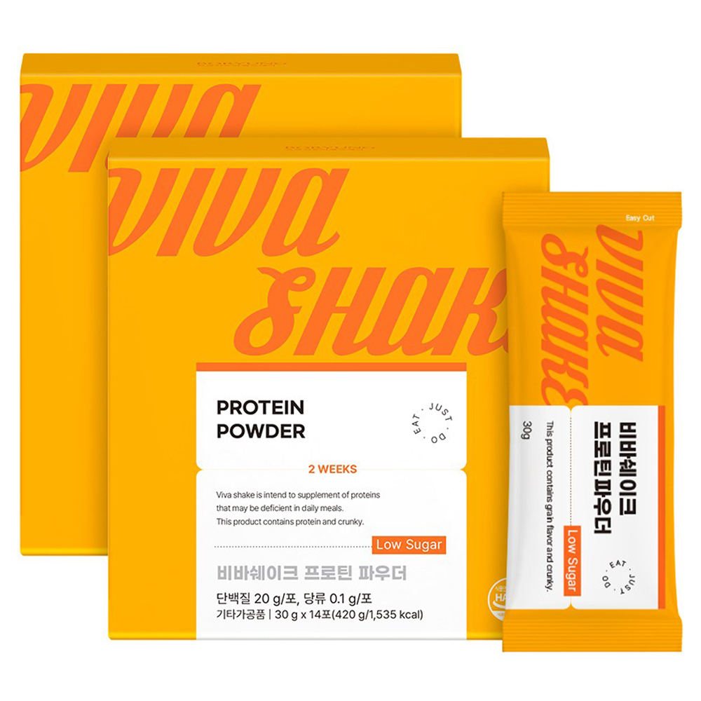 보령 비바쉐이크 프로틴 파우더 저당 단백질 쉐이크 14p, 420g, 2개 47,800원