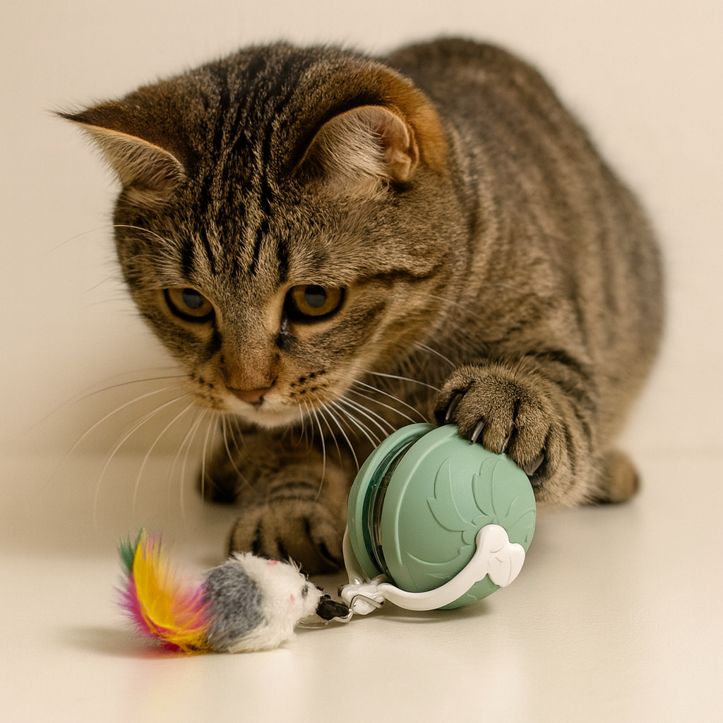 MAAH 고양이 새소리나는 발광 자동 장난감 SCB-08 [KC인증], 1개, 세이지민트 9,900원