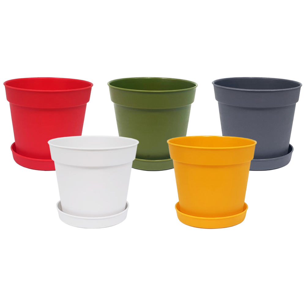 담따 비비드 플라스틱화분 받침세트 마이플랜트, 옐로우, 1개 1,500원