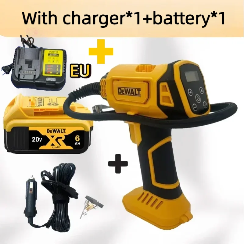 디월트 충전식 펌프 에어 컴프레서 자동 타이어 인플레이터 무선 디지털 압력 게이지 포함 자전거용 133,000원