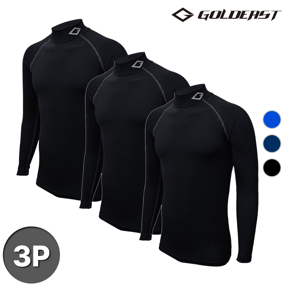 골드이스트 남성용 겨울 기모 언더레이어 긴팔 상의 3매 51,400원