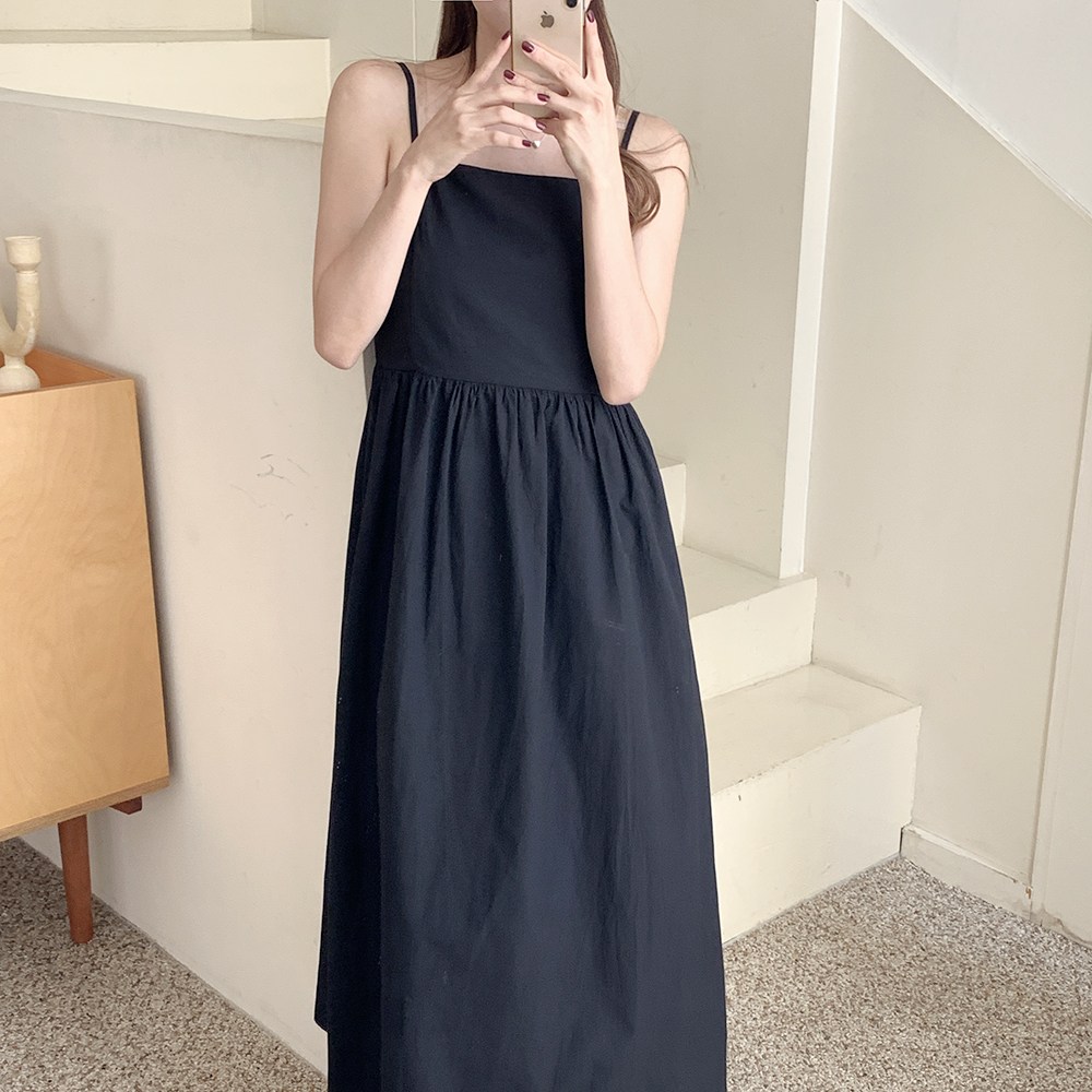 앤샵 여성 B&W 썸머가든 끈조절 나시 롱 원피스(2color) 26,900원