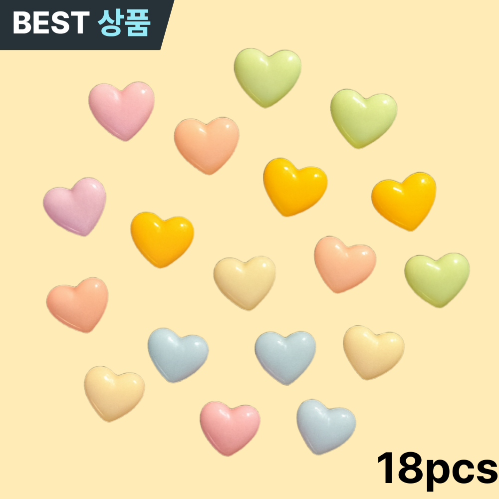 아엘론 18종 냉장고 자석 인테리어 네오디움 강력 마그네틱, 하트 10,000원