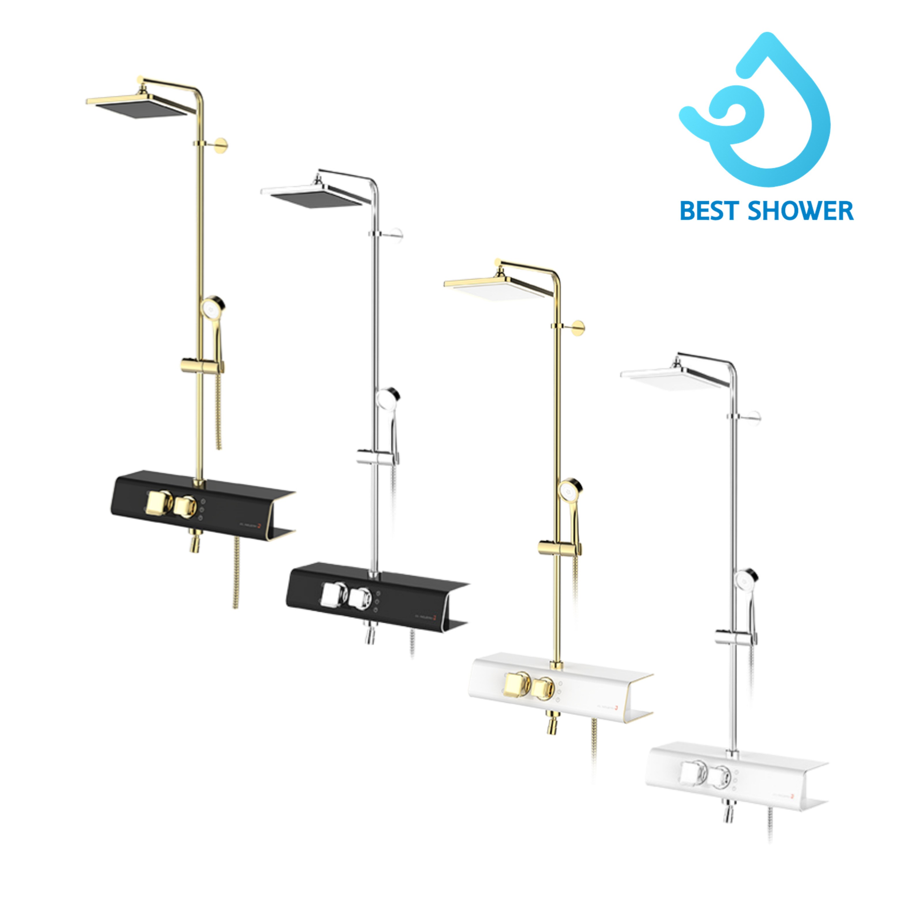제이시엘 욕실 선반형 원홀 해바라기 레인샤워수전 4종 블랙골드/블랙크롬/화이트골드/화이트크롬 J3 165,000원