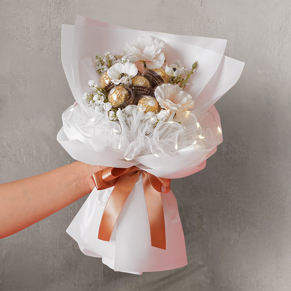 morningscent 페레로로쉐 레이스 조명 초콜릿 꽃다발, 혼합색상 25,800원