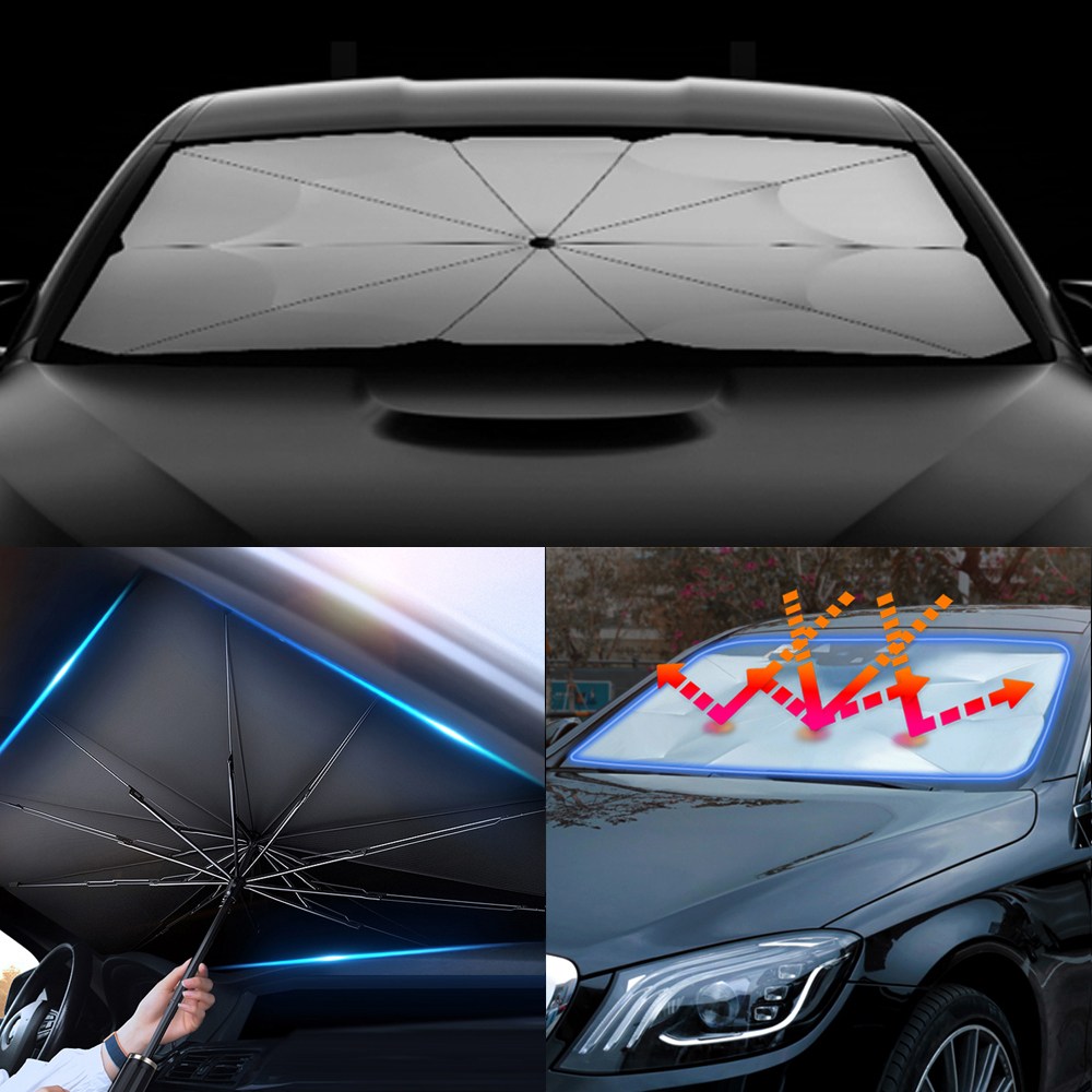 자동차 햇빛가리개 우산 차량 앞유리 햇빛가리개 차량 커튼 차량 덮개 차량용 앞유리 우산 햇빛가리개 우산형햇빛가리개 선블록우산 차박 암막 태양열 자외선차단 대형 SUV용 승용차용, 1개 15,000원