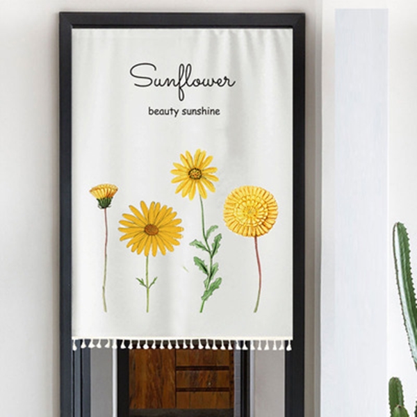 페어링 북유럽 해바라기 시리즈 패브릭 주방욕실 도어 가리개커튼 15,980원