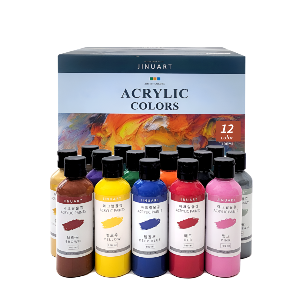 대용량 아크릴물감세트 12색 24색 세트, 100ml 25,740원